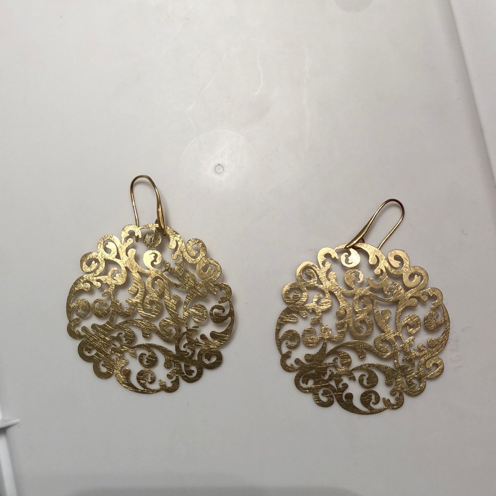 Gold detail statement earrings
